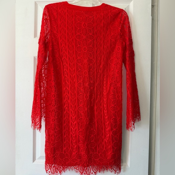 NWT Red Lace Dress size petite small PS - Picture 3 of 15